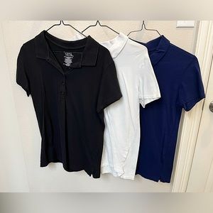 3 Womens Polos Size L